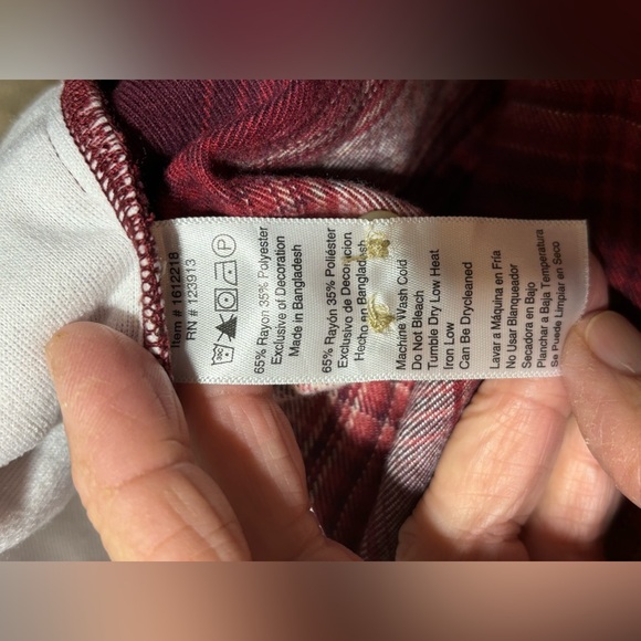 Jachs Girlfriend XXL flannel plaid shirt very soft long sleeves w/hand pockets - Picture 6 of 9